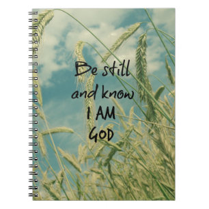 Be Still and Know I am God Bible Verse Notebook