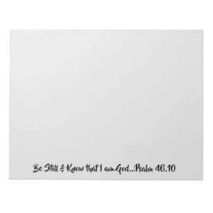 Be Still and Know I am God Bible Verse Notepad