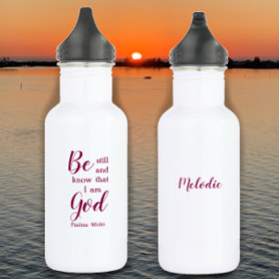 Be Still And Know Personalised Name Faith Gift 532 Ml Water Bottle