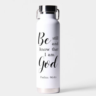 Be Still And Know Personalised Name Faith Gift Water Bottle