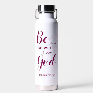 Be Still And Know Personalised Name Faith Gift Water Bottle