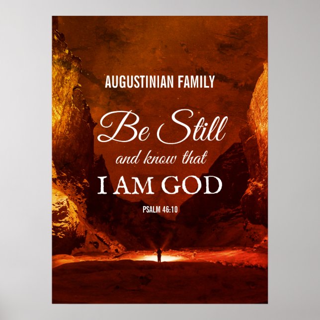 BE STILL AND KNOW Psalm 46:10 Christian Poster (Front)