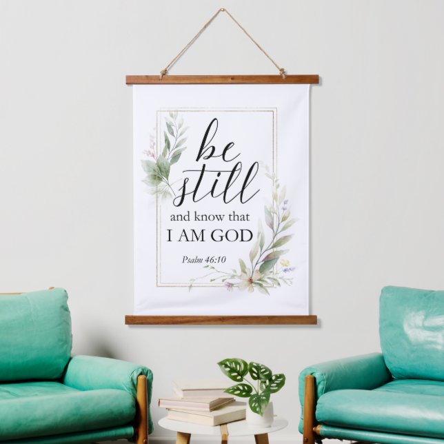 Be Still and Know that I am God Bible Christian Hanging Tapestry (Living Room)