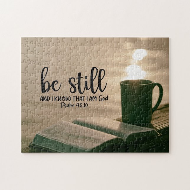 Be Still and Know that I Am God Bible Jigsaw Puzzle (Horizontal)