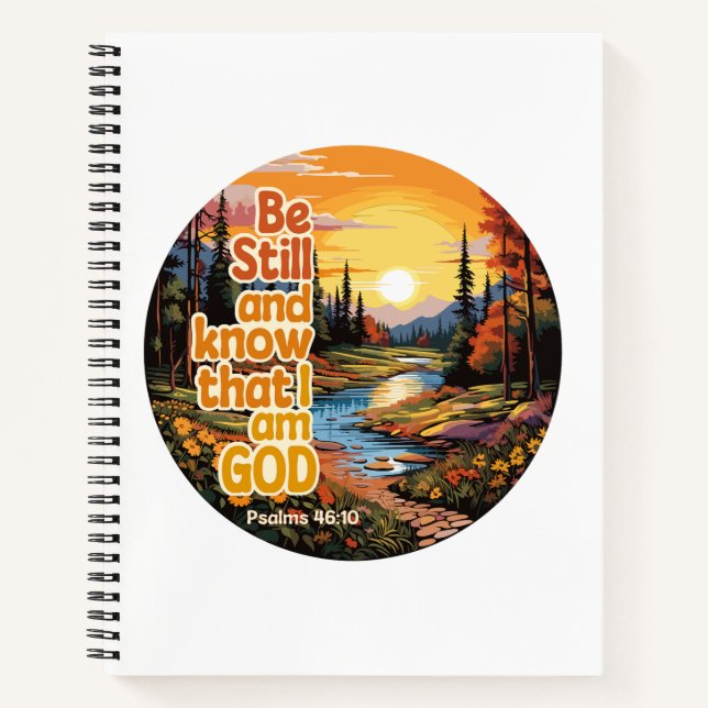 Be still and know that I am God Bible Verse Notebook (Front)