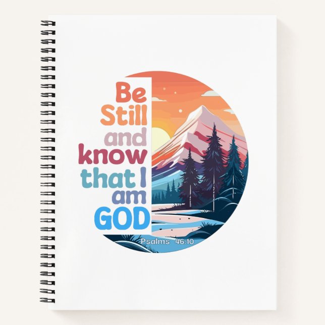 Be still and know that I am God Bible Verse Notebook (Front)