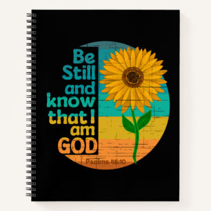 Be still and know that I am God Bible Verse Notebook