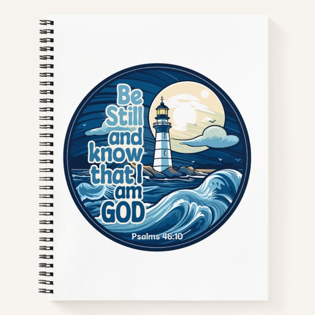 Be still and know that I am God Bible Verse Notebook (Front)