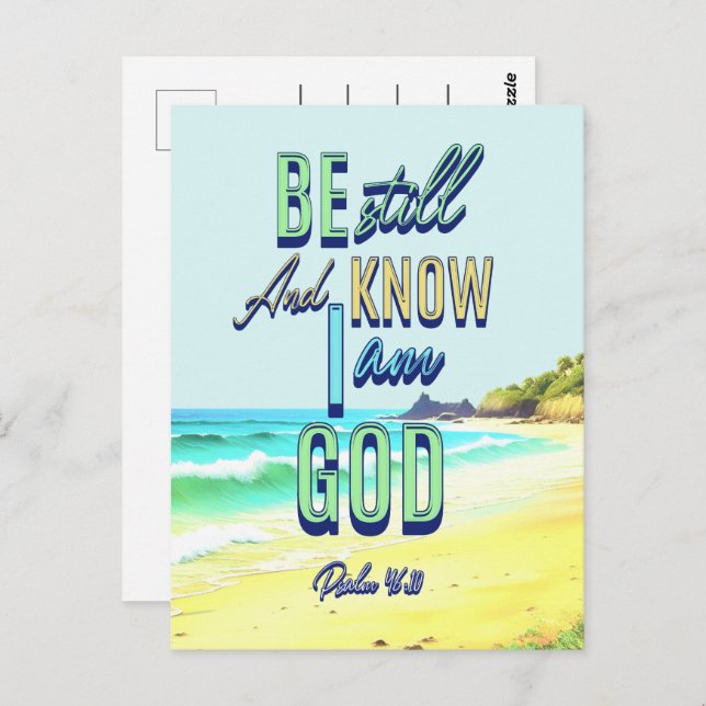 Be Still And Know That I am God Postcard (Front/Back)