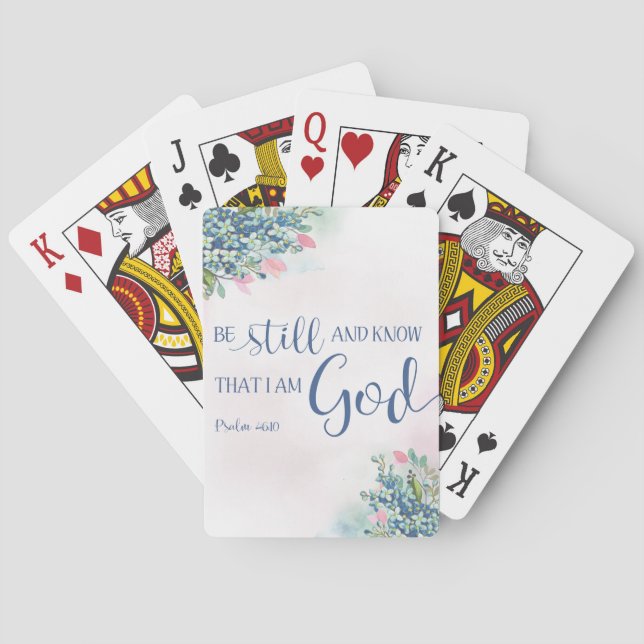 Be Still and Know that I am God, Ps 46:10 Playing Cards (Back)