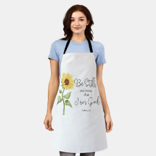 Be Still and Know that I am God Sunflower Apron