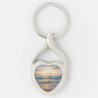 "Be Still And Know That I Am God" Sunrise Key Ring