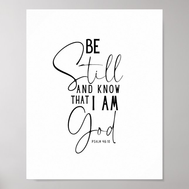 Be Still and Know that I am God Wall Art (Front)