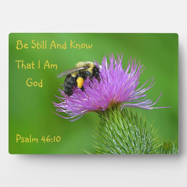Be Still Bumblebee Plaque (Front)