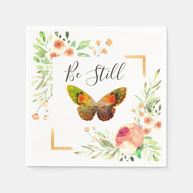 Be still floral   napkin (Front)