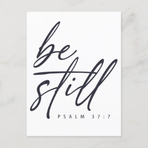 Be Still God Loves Jesus Saves Christian Church Postcard
