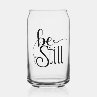 Be Still Iced Coffee Glass