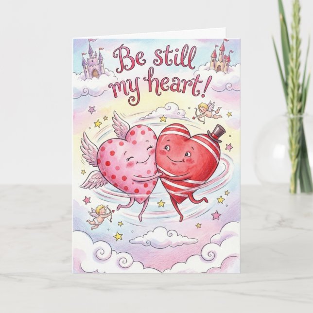 Be Still My Heart- Personalised Valentine Card (Front)