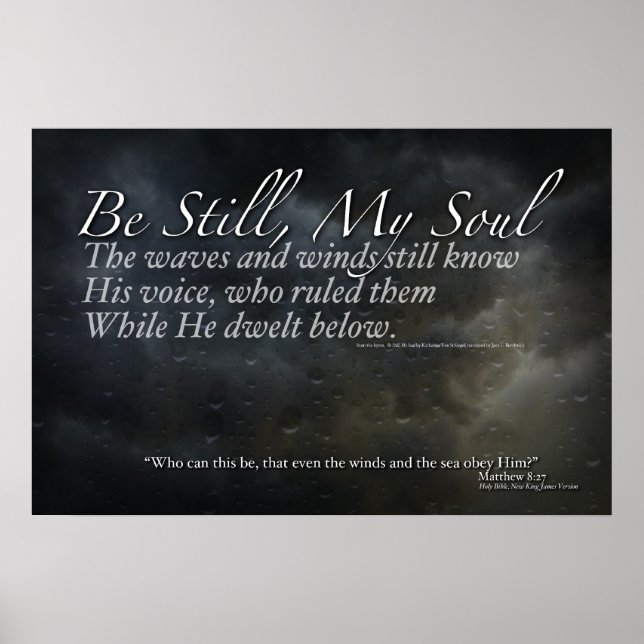 "Be Still My Soul" poster (Front)