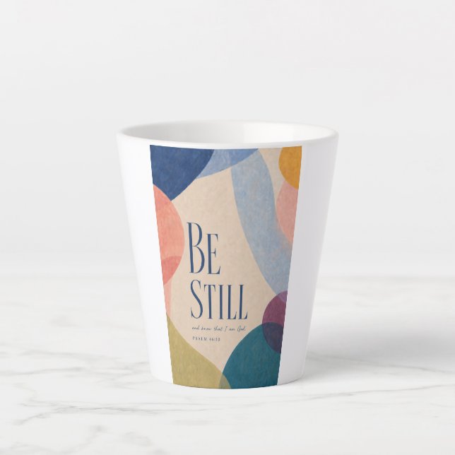 BE STILL | Psalm 46:10 Christian Latte Mug (Front)