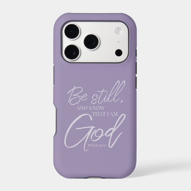 Be Still Psalm 46:10 Modern Scripture Purple (Back)