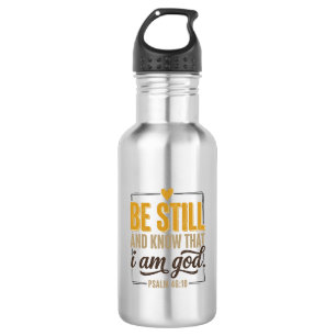 Be Still Psalm 46_10 Vintage Christian Shirt Desig 532 Ml Water Bottle