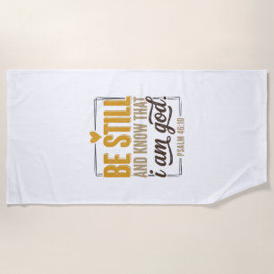 Be Still Psalm 46_10 Vintage Christian Shirt Desig Beach Towel