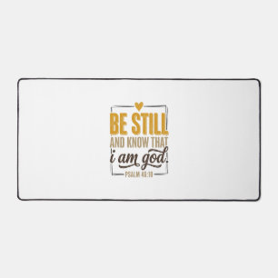 Be Still Psalm 46_10 Vintage Christian Shirt Desig Desk Mat