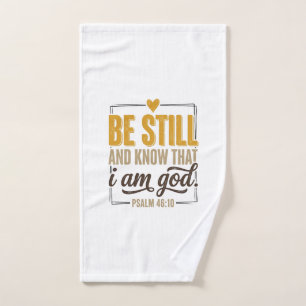 Be Still Psalm 46_10 Vintage Christian Shirt Desig Hand Towel