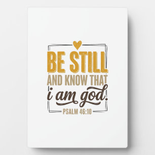 Be Still Psalm 46_10 Vintage Christian Shirt Desig Plaque