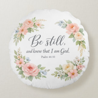 Be still round pillow