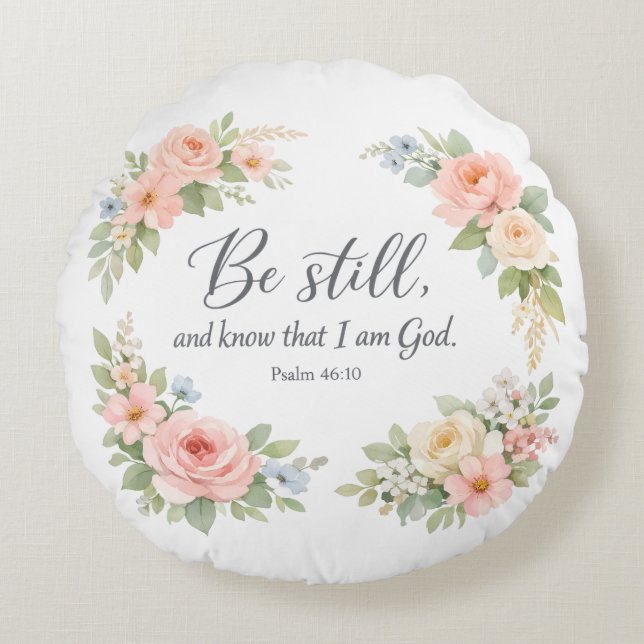 Be still round pillow (Front)