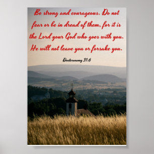 Be strong and courageous - Bible Poster