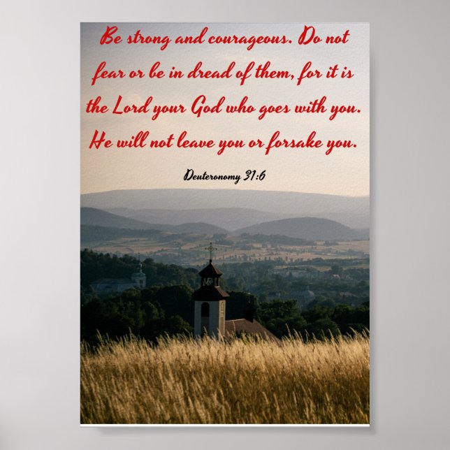 Be strong and courageous - Bible Poster (Front)