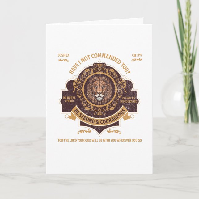 Be strong and courageous card (Front)