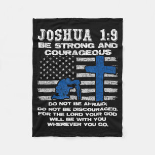 Be Strong And Courageous Do Not Be Afraid Prayer  Fleece Blanket