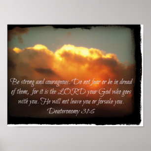 Be strong and courageous poster