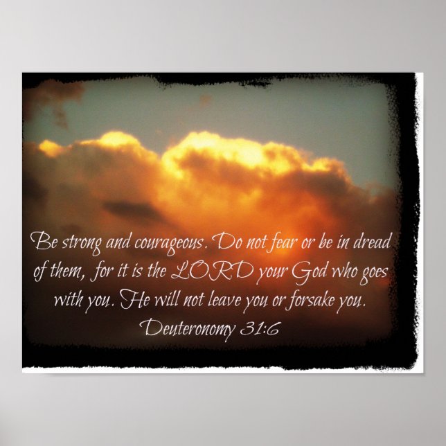 Be strong and courageous poster (Front)