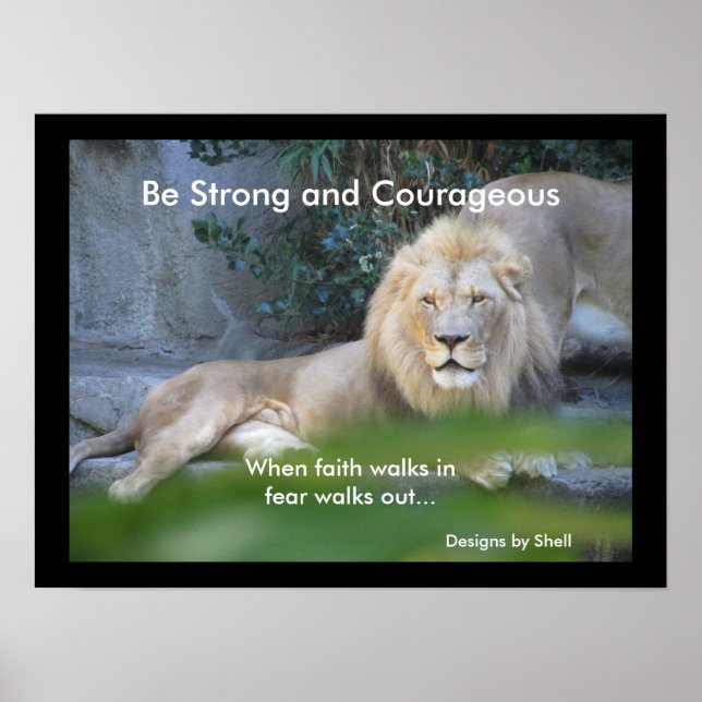 Be Strong and Courageous Poster (Front)