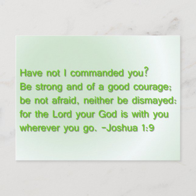 Be Strong and of a Good Courage Postcard (Front)