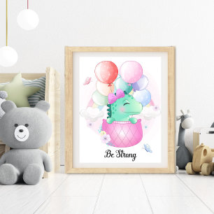 Be Strong Animal Nursery Wall Art