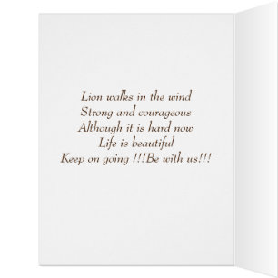 Be strong as a lion card