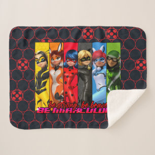 Be Strong, Be Brave, Be Miraculous Sherpa Blanket