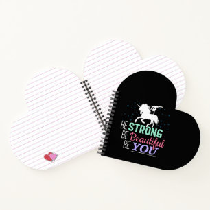 Be Strong Beautiful You - Gymnastics Unicorn Notebook