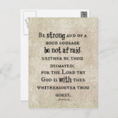 Be Strong Bible Verse Postcard (Front/Back)