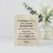 Be Strong Bible Verse Postcard (Standing Front)