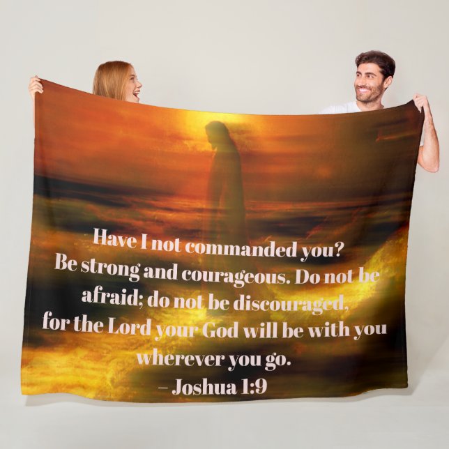 BE STRONG Joshua:1.9 #2 Fleece Blanket (In Situ)
