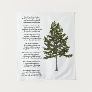 Be Strong Like tree art and Poem Tapestry