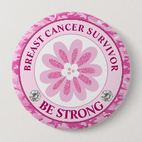 Be Strong Pink Flower Awareness Design