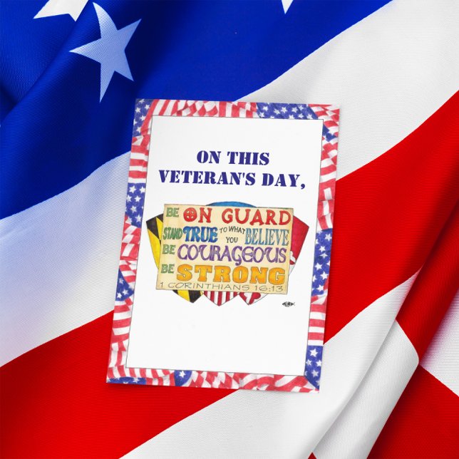 Be Strong Shield Custom Veteran's Day Card (Creator Uploaded)